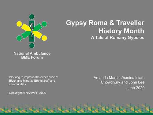 Gypsy, Roma and Traveller History Month, June 2020